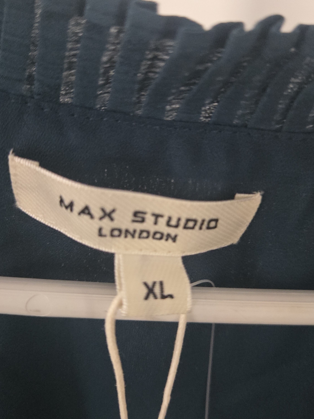 Max Studio Teal Long Sleeve V-Neck Maxi Dress - Picture 3 of 3